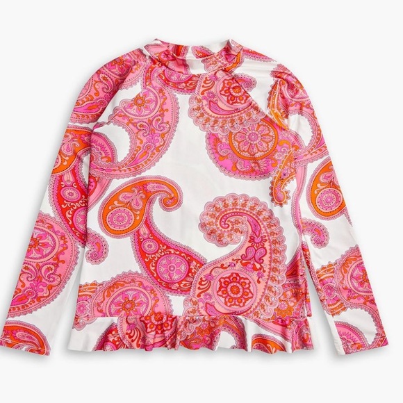 ZIMMERMANN Peggy Frill Kids Rash Guard - Girl’s Size 10 - New With Tags - Picture 2 of 9